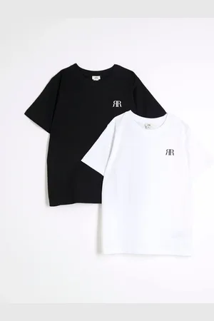 River Island White Boys 100% Cotton T-Shirts 2 Pack 11