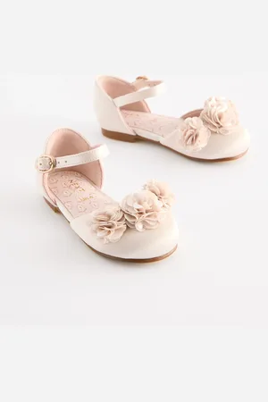 Next Satin Flower Girl Ankle Strap Corsage Occasion Shoes AU 12 (EU 30.5)
