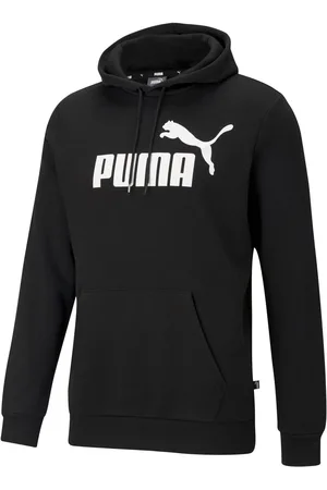 PUMA Black Men Essentials Big Logo Hoodie L