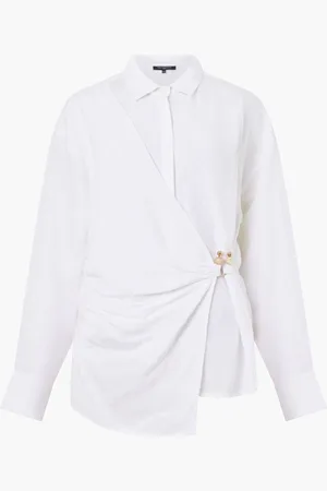 French Connection Auri Linen Clasp Shirt 18