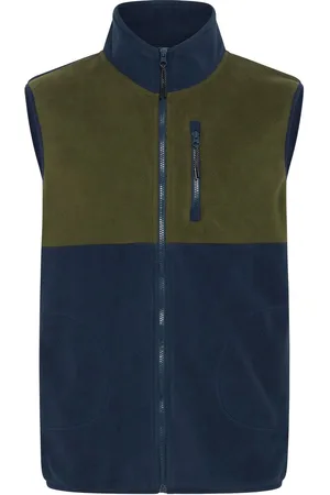 Blend Blue Zip Through Fleece Gilet XXL