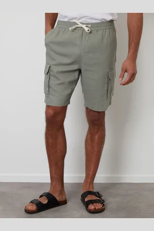 Threadbare Linen Blend Cargo Shorts 34
