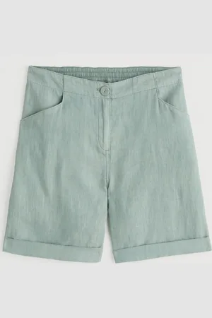 Seasalt Cornwall Penderleith 100% Linen Shorts AU 14