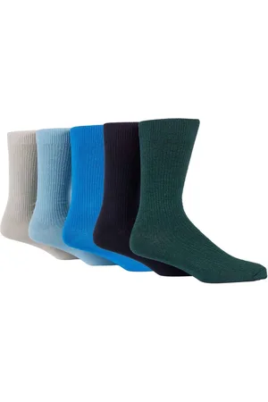 Jeff Banks Blue Cotton Leisure Socks One