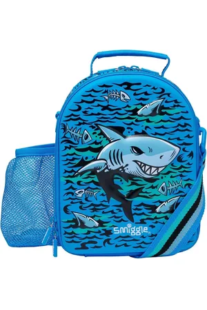 SMIGGLE Blue Curious Hardtop Level Curve Lunchbox With Strap One