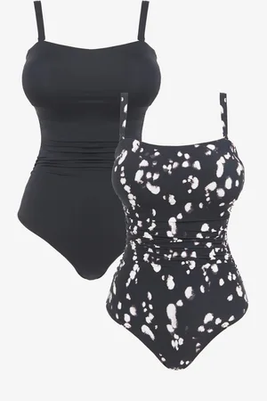 Simply Be Black Magisculpt Swimsuits 2 Pack AU 16