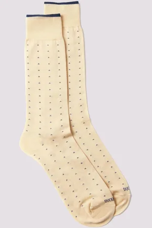 Duchamp Cream Mens Dotted Socks S/M