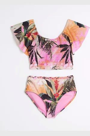 River Island Pink Girls Orchid Print Bikini 11