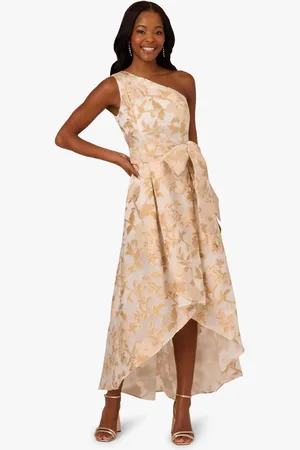 Adrianna Papell One Shoulder High Low Gown AU 16