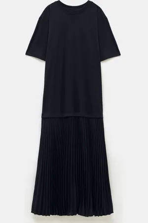 Hush Puppies Esme Short Sleeve Pleated Midi Dress M Reg