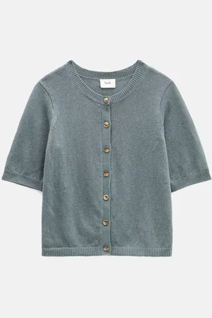 Hush Puppies Grey Linen Blend Short Sleeve Cardigan xsmall