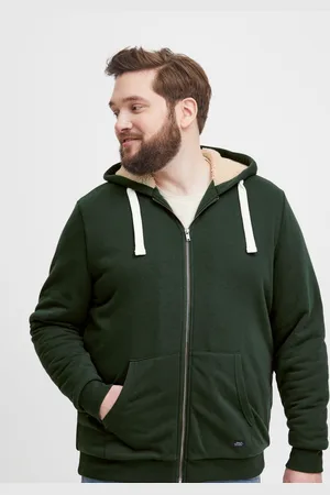 Blend Big & Tall Green Fleece Lined Hooded Sweater 3XL
