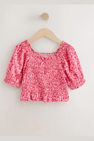 Next Pink Ditsy Shirred Blouse (3-16yrs) 6 Years (116cm)