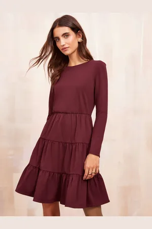 Friends Like These Long Sleeve Tiered Mini Dress AU 12