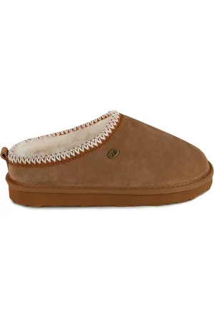 Just Sheepskin Brown Ladies Erin Swept Back Mule Slippers AU 7 (EU 37.5)