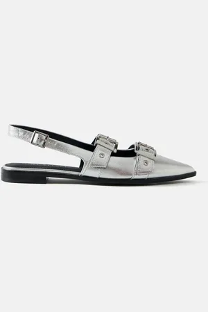 mint&berry Leather Buckled Flat Shoes AU 6 (EU 37)