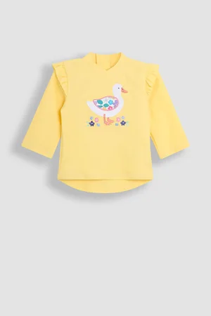 JoJo Maman Bébé Yellow Appliqué Sun Protection Rash Vest 7480cm