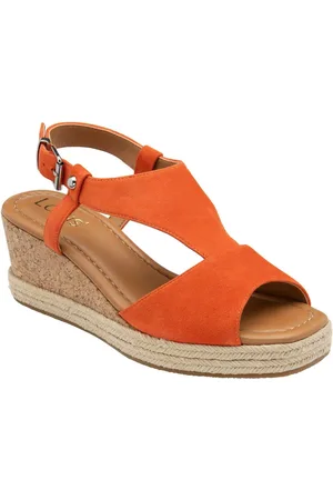 Lotus Orange Wedge Espadrille Sandals AU 9 (EU 41)
