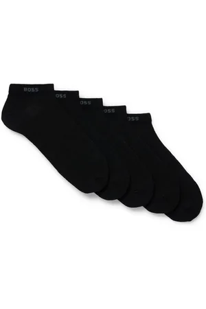 HUGO BOSS Black Cotton Blend 5 Pack Ankle Socks L-XL
