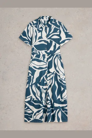 White Stuff Rua Jersey Shirt Dress AU 10