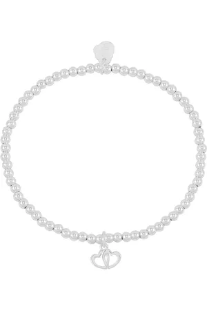 ESTELLA BARTLETT Silver Tone Double Heart Sienna Bracelet One