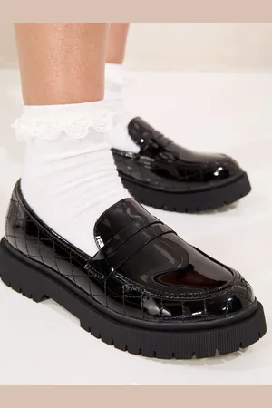 Lipsy London Chunky Quilted Loafer School Shoes AU 13 (EU 32)