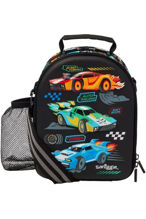 SMIGGLE Black Curious Hardtop Level Curve Lunchbox With Strap One