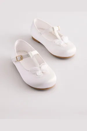Next Butterfly Satin Bridesmaid T-Bar Occasion Shoes AU 10 (EU 28)
