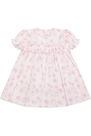 Emile et Rose PinkAll Over Print Dress With Gathered Frill Yoke 6874cm