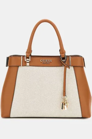 Guess Canvas Anadela Compartment Satchel Bag One