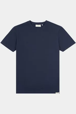 Peckham Rye Blue Mens Pique Texture T-Shirt L