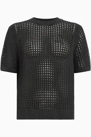AllSaints AllSaints Black Paloma Mesh T-Shirt S