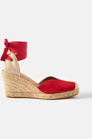 mint&berry Red Espadrille Tie Wedges AU 9 (EU 41)