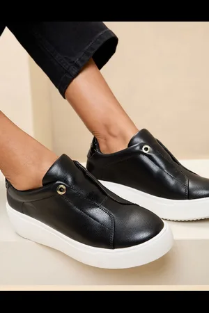Lipsy London Black Chunky Pull On Flatform Trainers AU 11 (EU 42)