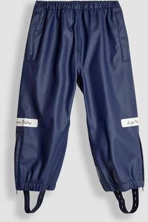 JoJo Maman Bébé Navy Blue Pack-Away Waterproof Trousers 5