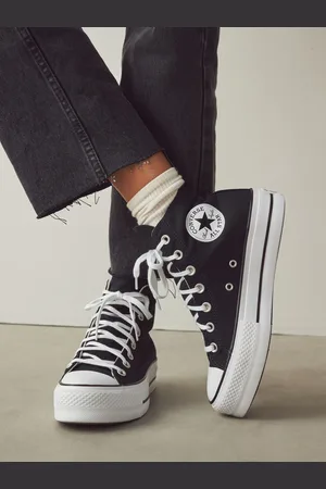 Converse Black Pale Platform Lift High Top Trainers AU 6 (EU 37)