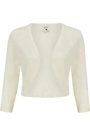 Yumi White Knitted Bolero XL