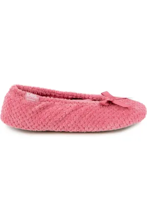 Totes Pink Isotoner Ladies Popcorn Ballet Slippers medium