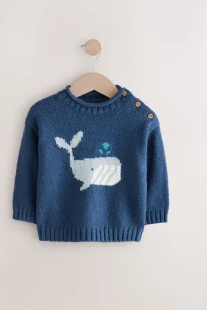 Next Navy Blue Whale Knitted Jumper (3mths-7yrs) 6