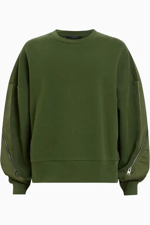 AllSaints AllSaints Green Peggy Zip Sweatshirt XS