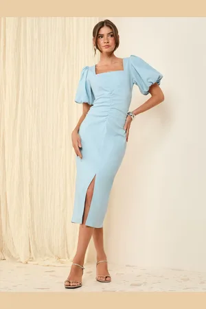 Friends Like These Sculpt Stretch Bubble Sleeve Tailored Dress AU 18