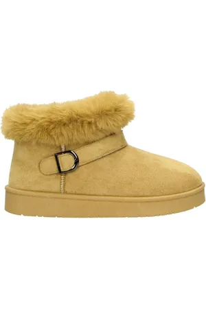 Novo Brown Standard Fit Lark Faux Fur Buckle Ankle Boots AU 5 (EU 36)