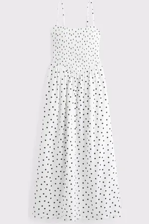 Abercrombie & Fitch Dipped Waist Strappy Midi Dress large