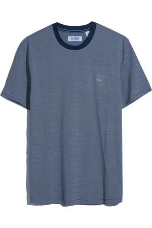 Original Penguin Blue Jacquard Stripe 100% Cotton T-Shirt S