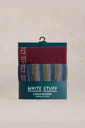 White Stuff Purple Boxers 2 Pack XL