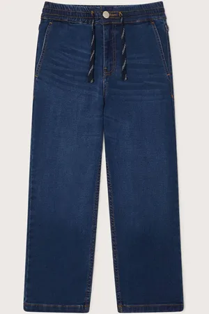 Monsoon Blue Drawstring Straight Jeans 8 Years (128 cm)