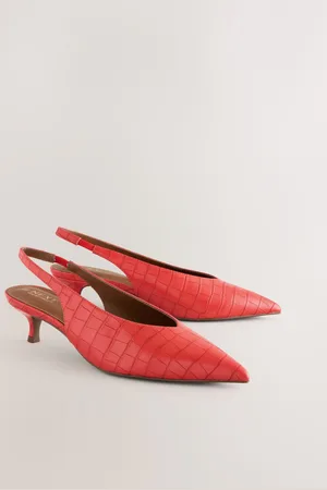 Next Standard/Wide Fit Forever Comfort Point Toe Low Slingback Kitten Heels AU 8 (EU 39)