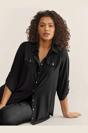 Evans Curve Tab Sleeve Blouse AU 20