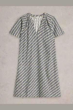 White Stuff Lindsay Linen Blend Dress AU 16