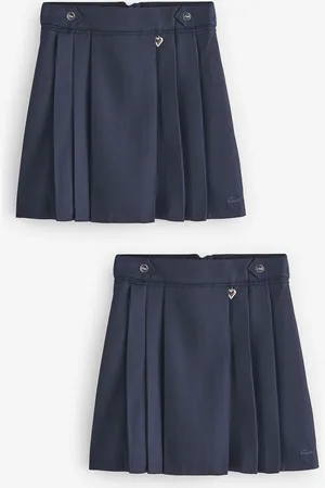 Clarks Girls Pleated School Skirts 2 Pack 14 Years (164cm)